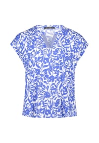 BETTY BARCLAY - Casual-Shirt mit Bluseneinsatz - Weiß/Blau