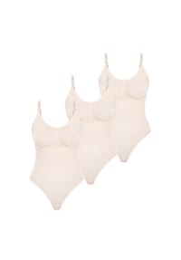 SMILODOX - Shapewear String Bodysuit 3x Nysa Bodysuit - Beige