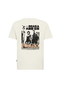 OLDSKULL - T-Shirt Asian Manga Inspired Logo Graphic Traditionelles fernöstliches Motiv - Off White
