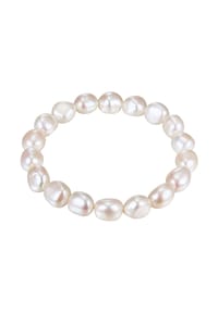 VALERO PEARLS - Damen Armband aus Süßwasser-Zuchtperle in Weiß mit Süßwasser-Zuchtperle - weiß