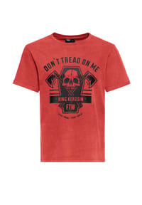 KING KEROSIN - Print-Shirt Acid-Wash Don't Tread On Me - blau