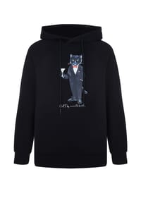 CAT by manii'ta lacitta - Schwarzer Kapuzenpullover Dandy Cat - schwarz