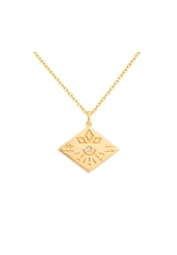 caї - Halskette 925/- Sterling Silber 1 Weißtopas - gelb