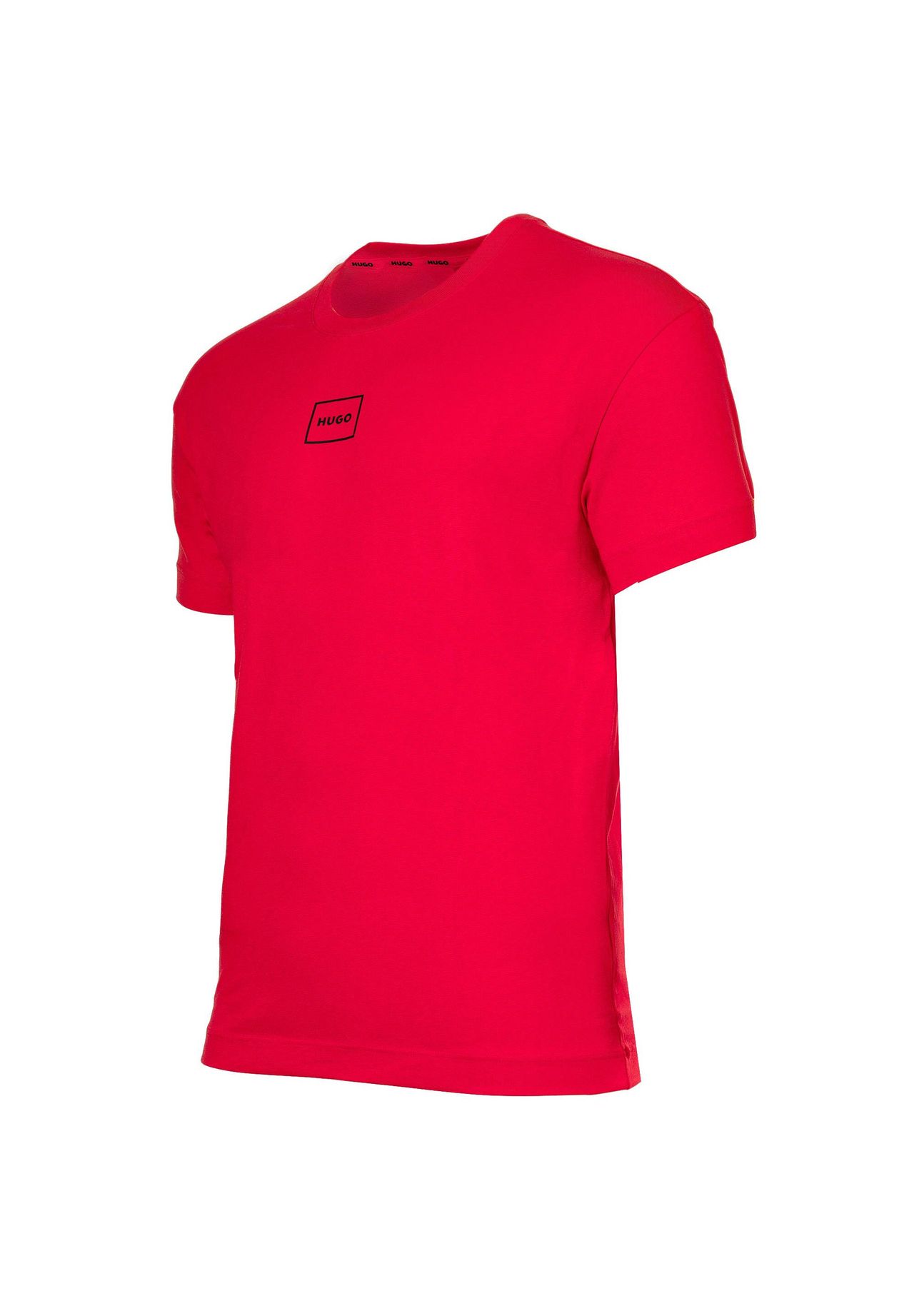 Hugo T-Shirt - Laze, Rundhals, Kurzarm, Logo, Baumwollmischung, FüR Herren, Rot, L