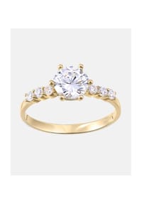 Diamant L'eternel - Ring, mit Zirkonia, 375 Gelbgold - gold