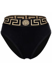 VERSACE - Damen Slip - TOPEKA, High Leg, Unterwäsche, Organic Cotton, Bi-Stretch - Blau