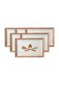Ritzenhoff & Breker Platten Rusty 34 x 23 cm 6er Set braun - RUSTY - braun