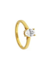 MONCARA - Damen Ring, 585er Gold, 1 Diamant Oval ca. 1,00 Karat - Gelbgold
