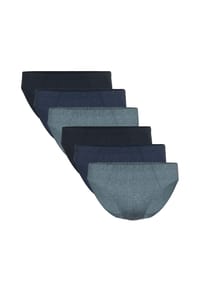 seidensticker - Herren Slips, 6er Pack - Brief 6-Pack, Single Jersey, Baumwollmischung, einfarbig - Schwarz