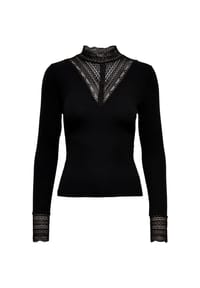 ONLY® - Langarmshirt, Spitze, für Damen - 177911001 BLACK/B