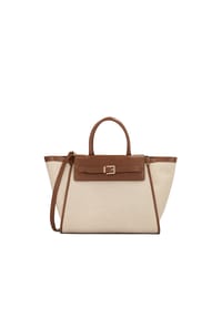 Kazar - Beige Stoff Tote Bag - Beige