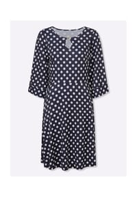 heine - Jersey-Kleid - marine-ecru-getupft