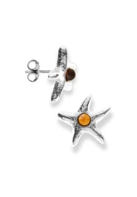 OSTSEE-SCHMUCK® - Ohrstecker , Seestern , Silber 925/000 - silber
