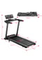 HOME FITNESS CODE Laufband Q8 mit Handlauf, 12 Programme, Herzfrequenz, Trainingsmatte, Schwarz Bild 10