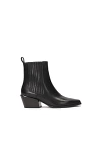 Kazar - Lederstiefel mit Gummibändern - Schwarz