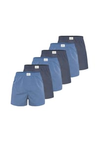 Lakeford & Sons - Boxer American Boxershorts Herren 6-Pack in klassischen Designs - dunkelblau/hellblau