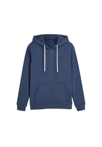 SCOTCH & SODA - Herren Sweatjacke - Logo Badge Zipthrough Hoodie, Regular Fit, Kapuze, Logo, Baumwolle - Blau