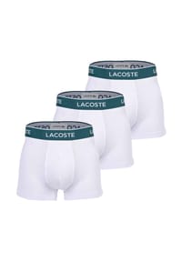 LACOSTE - Herren Pants, 3er Pack - Trunks, Casual, Cotton Stretch, Logobund - Blau/Rot