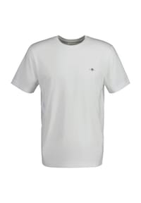 GANT - Herren T-Shirt - REGULAR SHIELD, Rundhals, kurzarm, Baumwolle, Stickerei - Anthrazit