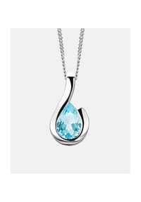 Diamant L'eternel - Halskette mit Blautopas, 375 Weißgold - white gold
