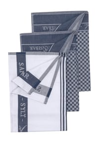 SANSIBAR - Geschirrtücher, 3er-Pack - BLAU