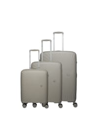 travelite Tamaris x Travelite - Tamaris x Travelite Voyaage 4 Rollen Kofferset 3-teilig mit Dehnfalte - sand