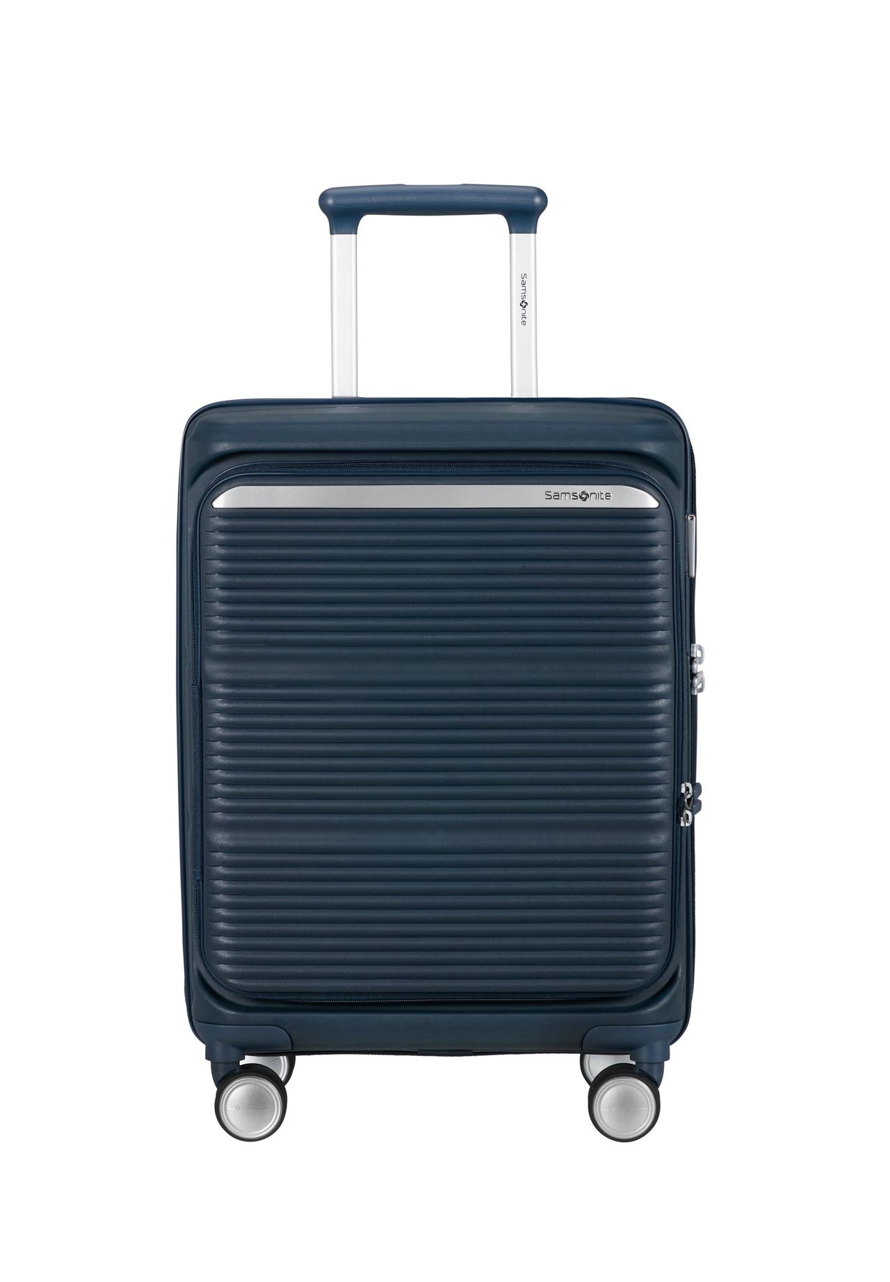 Samsonite Midnight Navy Hartschalen-Trolley "Paralux Verschiedene Größen Und Farben" 40 L 4 Rollen Mit Arretierbarem Und Versenkbarem Druckknopf-Trolleysystem von Baur - Bild 4