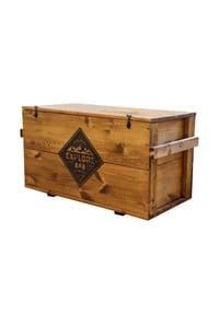 UncleJoes - Truhentisch in tollem Vintage-Look - dunkelbraun