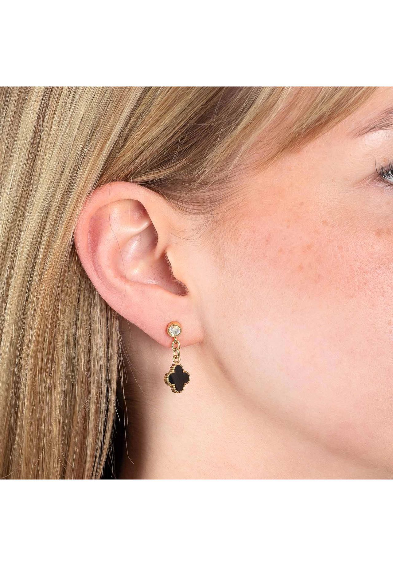 LEONARDO MINELLI Damen Ohrstecker, Edelstahl mit Onyx | GALERIA