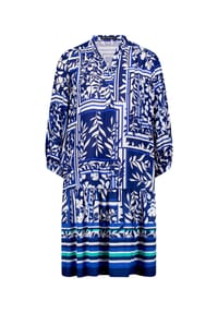 BETTY BARCLAY - Stufenkleid mit 3/4 Arm - Dunkelblau/Weiß