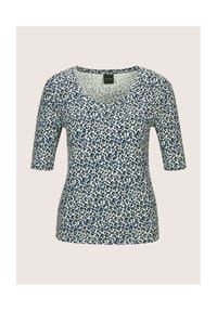 MADELEINE - Halbarmshirt mit Animal-Print - caramel / schwarz