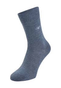 TOM TAILOR - Socken, 3er-Pack, Logo-Schriftzug, für Damen - 434 LIGHT DENIM MELANGE
