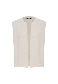 olsen - Weste mit dezentem Stehkragen - Almond Beige Melange