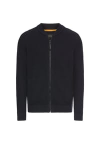 camel active - Stickjacke mit Bomberkragen - Navyblau