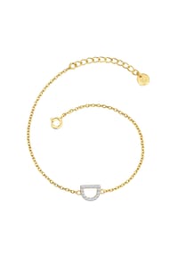 GLANZSTÜCKE MÜNCHEN - Damen Armband aus 925/- Sterling Silber in Gelbgold mit Zirkonia - gelbgold