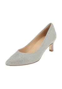 PETER KAISER - Leder/Textil Pumps - Beige/Silber
