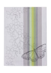 KRACHT® - Jacquard-Geschirrtuch "Schmetterling", Halbleinen - GRAU
