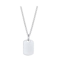 KUZZOÍ - Halskette Marke Military Platte Brushed 925 Silber - Gold