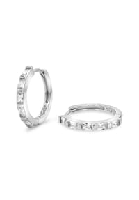 TOM TAILOR - Creolen für Damen, Silber 925, Zirkonia - Silber