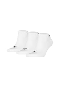 PUMA® - Unisex Sneakersocken, 3er Pack - Cushioned Sneaker 3P, Logo, einfarbig - Grau