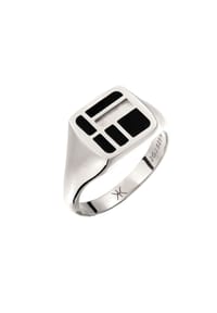 KUZZOÍ - Ring Siegelring 925 Sterling Silber - Gold