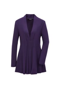 GOLDNER - Kurzgröße:  Leichte Shirtjacke lila mit Stretch - amethyst