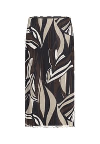 BETTY BARCLAY - Midirock mit Gummizug - Taupe/Black