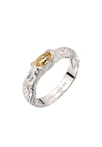 elli. - Ring Citrin Gelb Organic 925 Sterling Silber - Gold