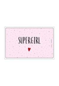 ppd - Frühstücksbrettchen Tray Supergirl, Resopal, Rosa, 14.3 x 23.3 cm - Rosa