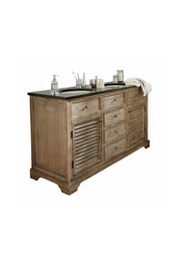 LOBERON - Doppelwaschtisch Malmaison braun/schwarz - braun/schwarz