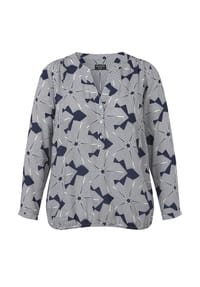 VIA APPIA -DUE- - Bluse - indigo / ecru