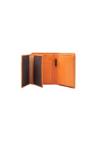 Esquire PERU - Brieftasche, Rindsleder, RFID-Schutz, für Damen - ORANGE