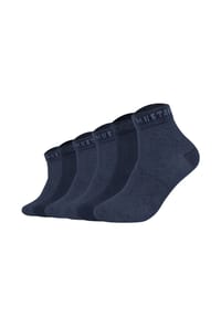 MUSTANG® - Herren Quartersocken, 6er Pack - Casual Organic Cotton Quarter, uni - Dunkelgrau Mix
