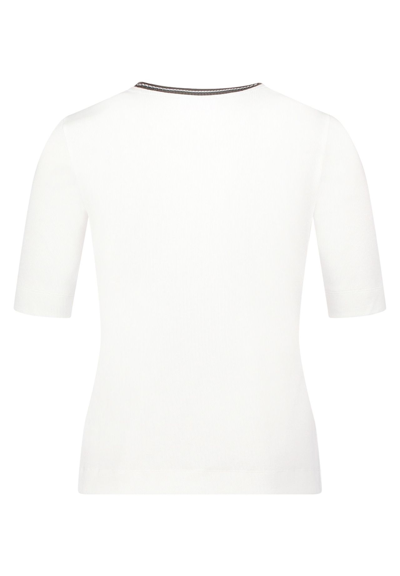 Betty Barclay Basic Shirt Mit Rippenstruktur, Weiß, 44